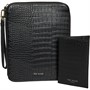 Ted Baker Womens Meyti Imitation Croc A5 Travel Wallet Black