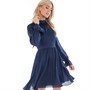 Ted Baker Womens Ryaa High Neck Fit And Flare Mini Dress Dark-Blue