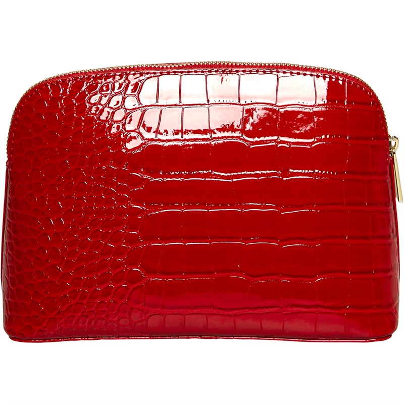 Ted Baker Womens Crocala Imitation Croc Make Up Bag Red