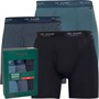 Ted Baker Mens Three Pack Cotton Boxer Briefs Navy/Dark Denim/Real Teal