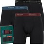Ted Baker Mens Three Pack Cotton Boxer Briefs Black/Radicchio/Real Teal