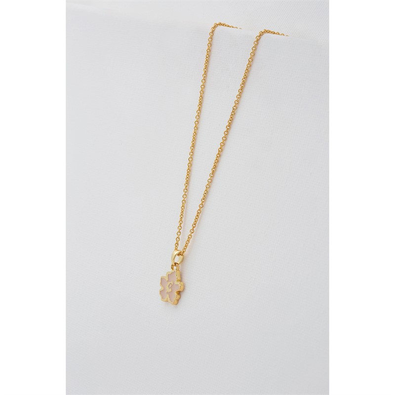 Ted Baker Womens Lilea Magnolia Lillifora Small Enamel Pendant Pale Gold Tone/Pale Pink