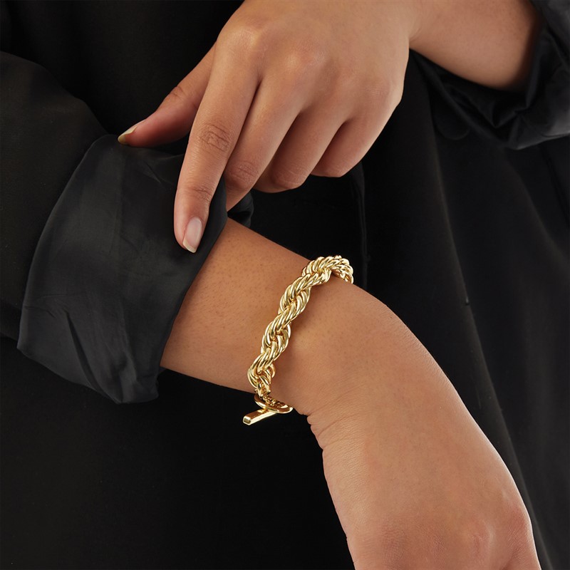Ted Baker Womens Chunky Rope Chain Bracelet Gold