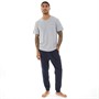 Ted Baker Mens T-Shirt And Joggers Set Light Grey/Navy