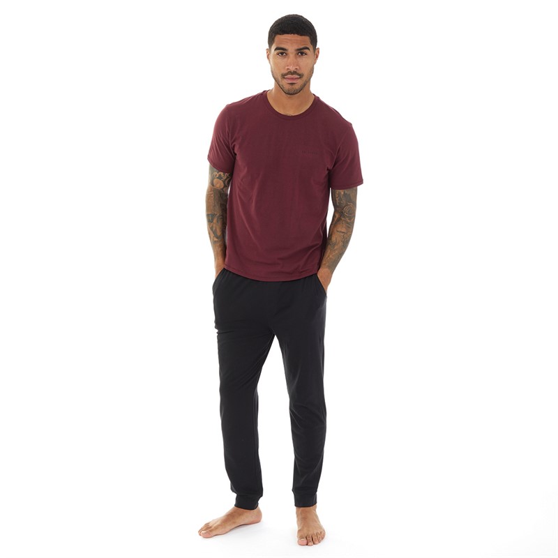 Ted Baker Mens T-Shirt And Joggers Set Raddicchio/Black