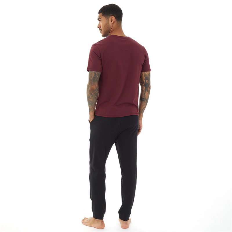 Ted Baker Mens T-Shirt And Joggers Set Raddicchio/Black