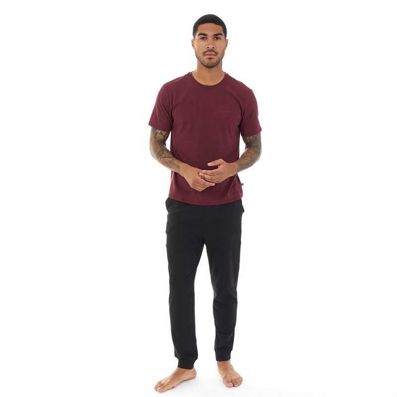 Ted Baker Mens T-Shirt And Joggers Set Raddicchio/Black