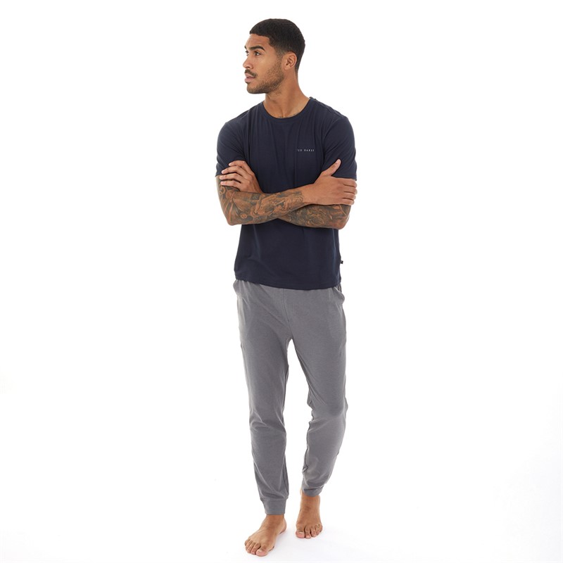 Buy Ted Baker Mens T Shirt And Joggers Set Navy Light Grey