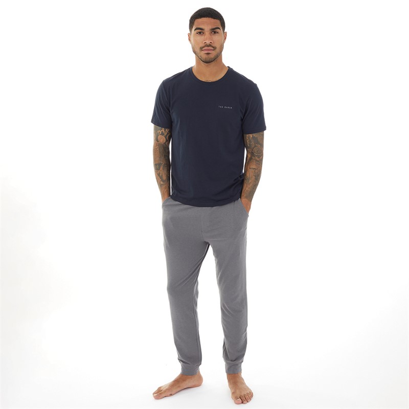 Ted Baker Mens T-Shirt And Joggers Set Navy/Light Grey