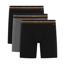 Ted Baker Mens Three Pack Cotton Boxer Briefs Black/Grey/Black