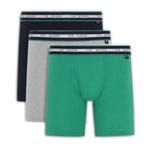 Ted Baker Mens Three Pack Cotton Boxer Briefs Navy/White/Green