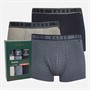 Ted Baker Mens Three Pack Cotton Boxer Trunks Navy/T Repeat Folkstone Grey/Heather Grey
