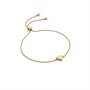 Ted Baker Womens Sarsah Sparkle Heart Adjustable Bracelet Gold Tone/Clear Crystal