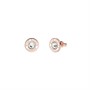 Ted Baker Womens Cherelle Stud Earrings Rose Gold Tone/White