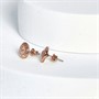 Ted Baker Womens Eisley Mini Button Earrings Rose Gold Tone/Baby Pink