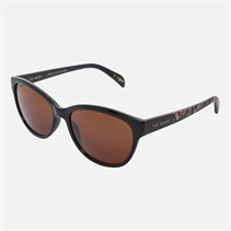 Ted Baker Womens Sunglasses Gloss Solid Black