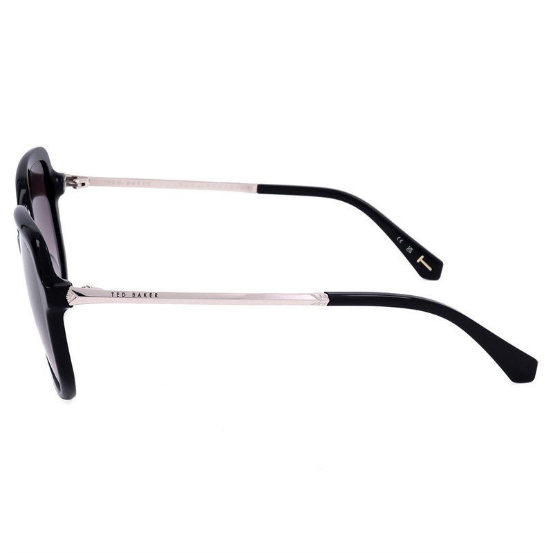 Ted Baker Womens Sunglasses Gloss Solid Black