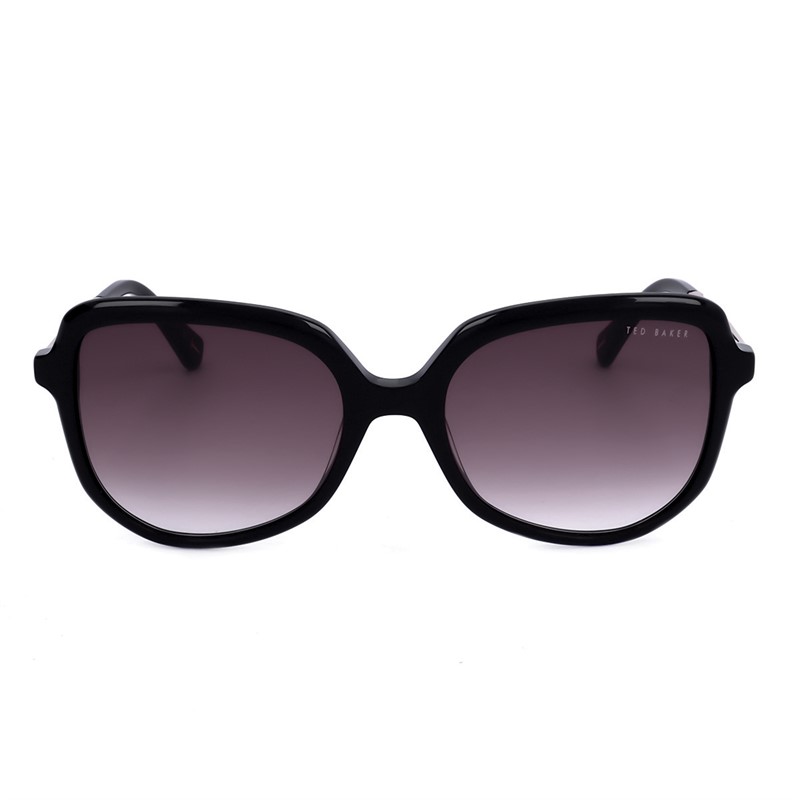 Ted Baker Womens Sunglasses Gloss Solid Black