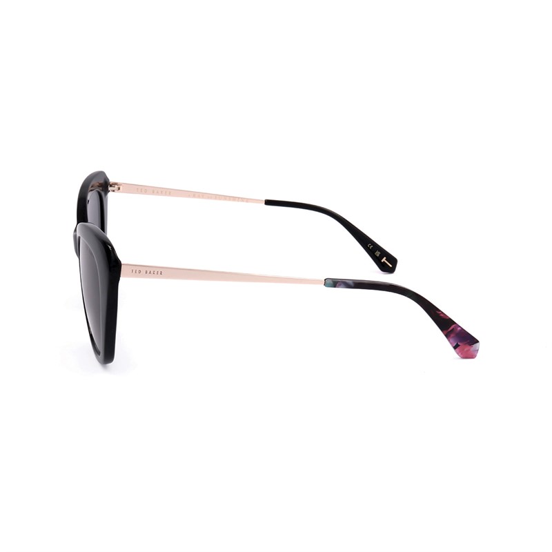 Ted Baker Womens Sunglasses Gloss Solid Black