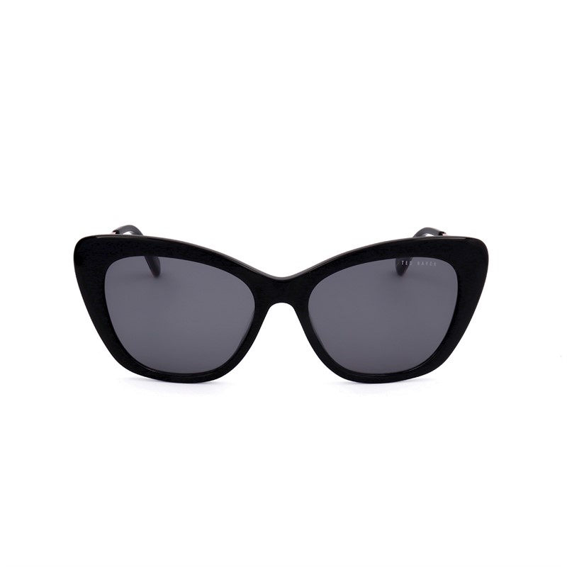 Ted Baker Womens Sunglasses Gloss Solid Black
