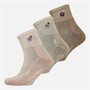 Ted Baker Womens Three Pack Terry Socks Tan Combo