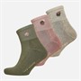 Ted Baker Womens Three Pack Terry Socks Pink