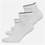 Ted Baker Womens Three Pack Double Cuff Socks White Traditional