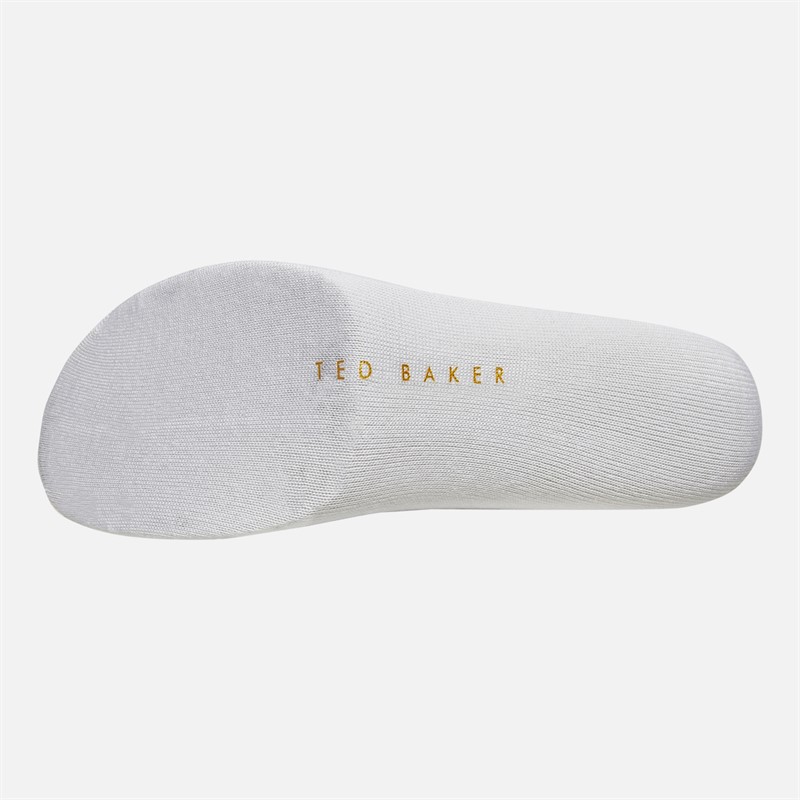 Ted Baker Womens Three Pack Double Cuff Socks White Traditional