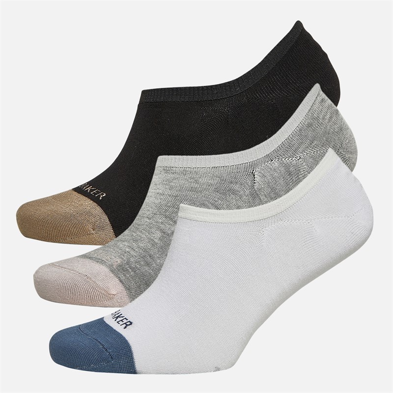 Ted Baker Womens Three Pack Liner Socks Medium Grey