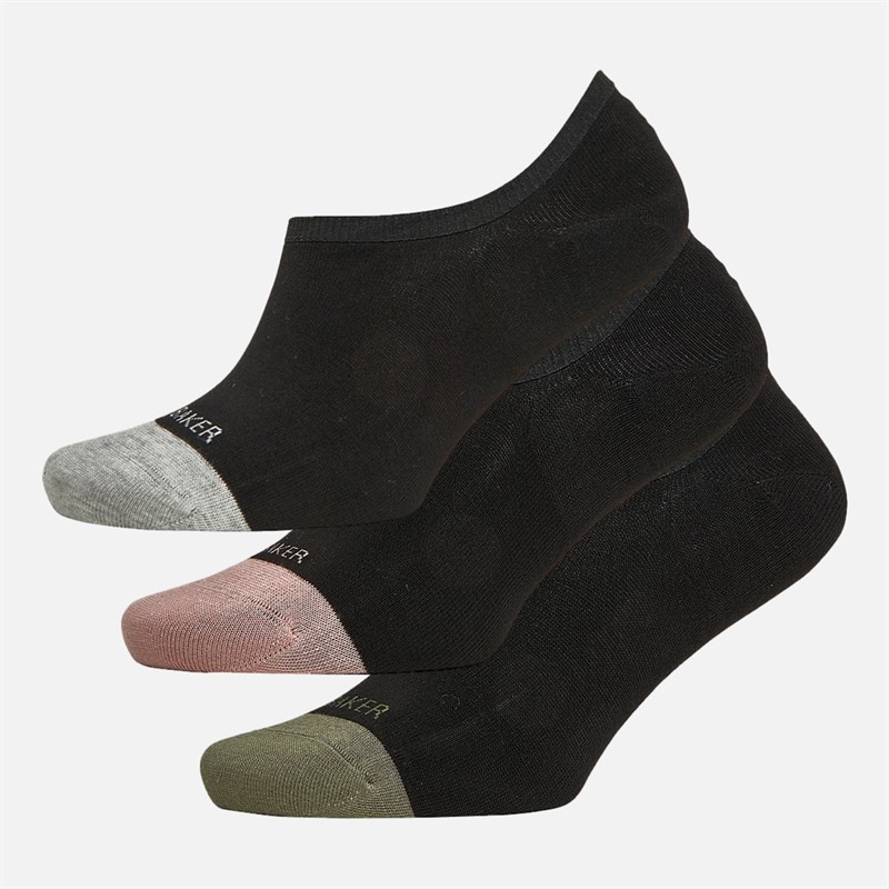 Ted Baker Womens Three Pack Liner Socks Black