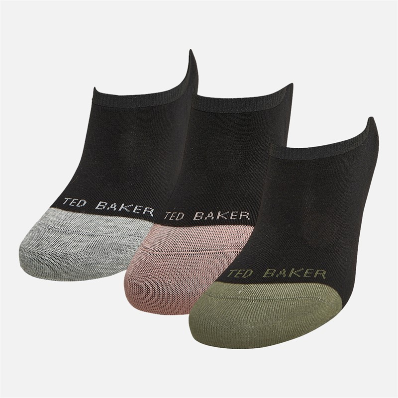 Ted Baker Womens Three Pack Liner Socks Black