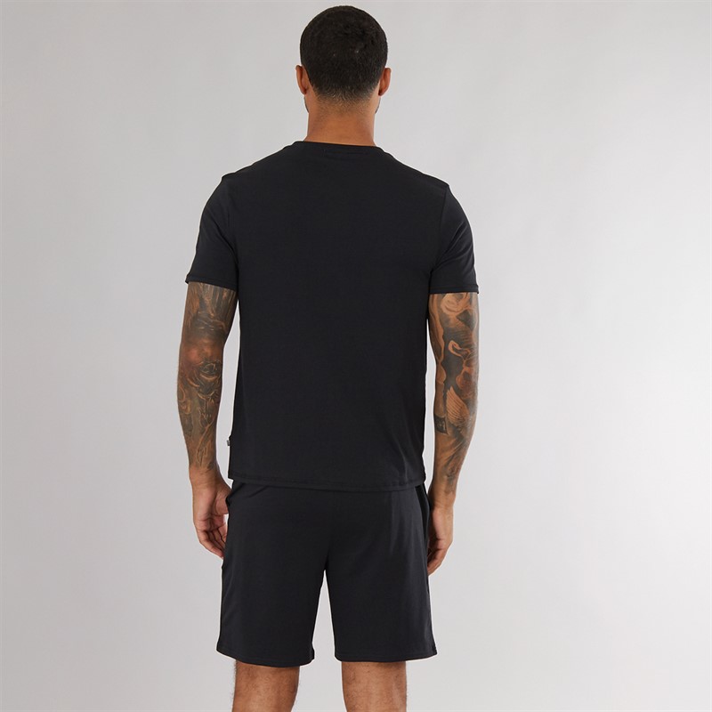 Ted Baker Mens T-Shirt And Shorts Lounge Set Black