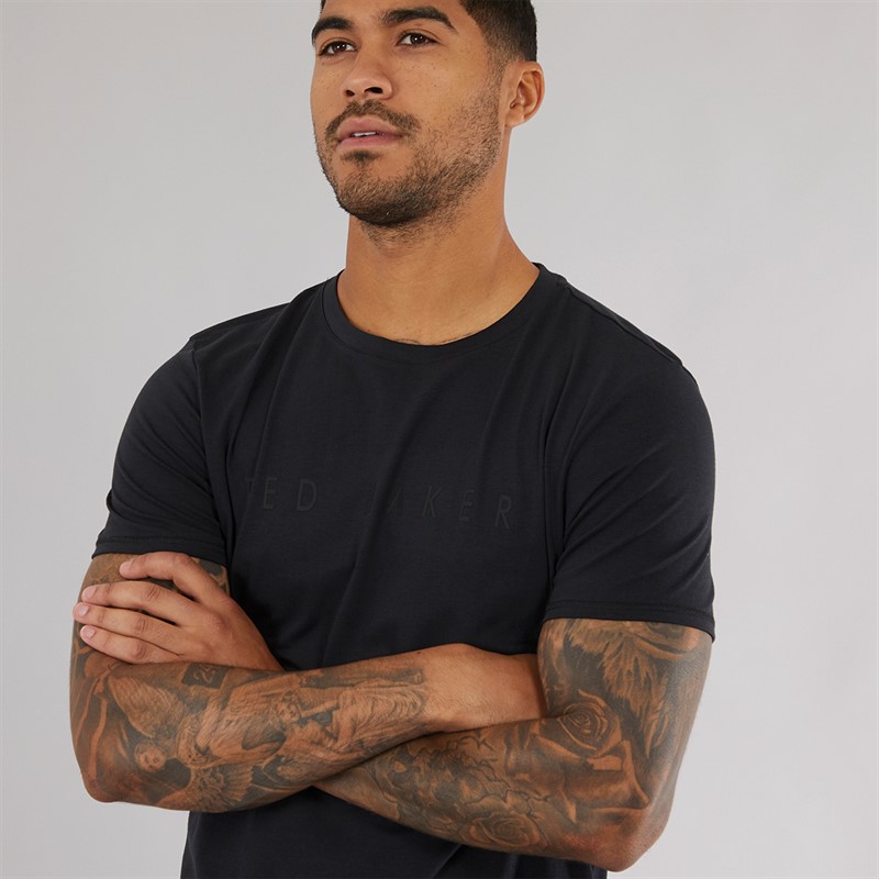 Ted Baker Mens T-Shirt And Shorts Lounge Set Black