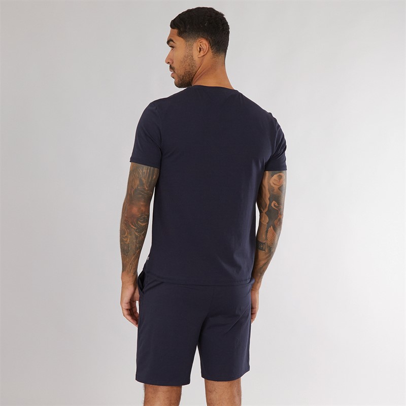 Ted Baker Mens T-Shirt And Shorts Lounge Set Navy