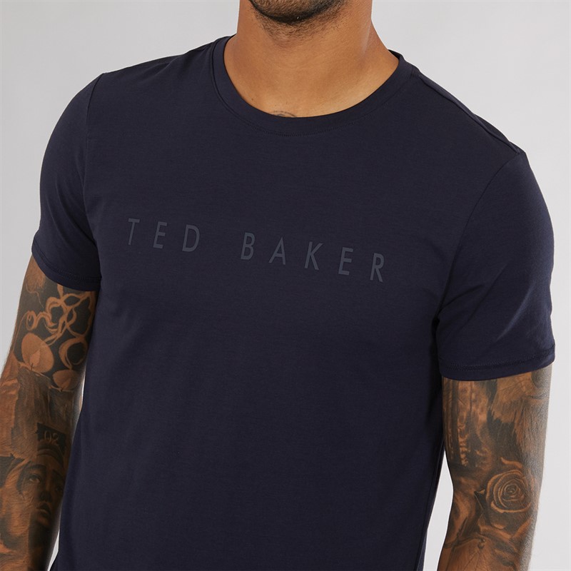 Ted Baker Mens T-Shirt And Shorts Lounge Set Navy