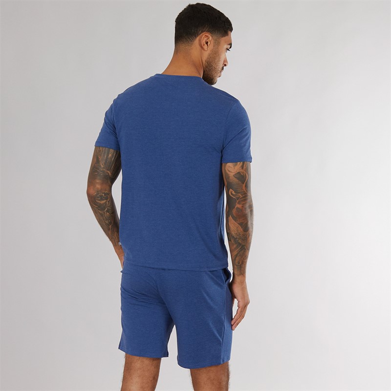 Ted Baker Mens T-Shirt And Shorts Lounge Set Estate Blue