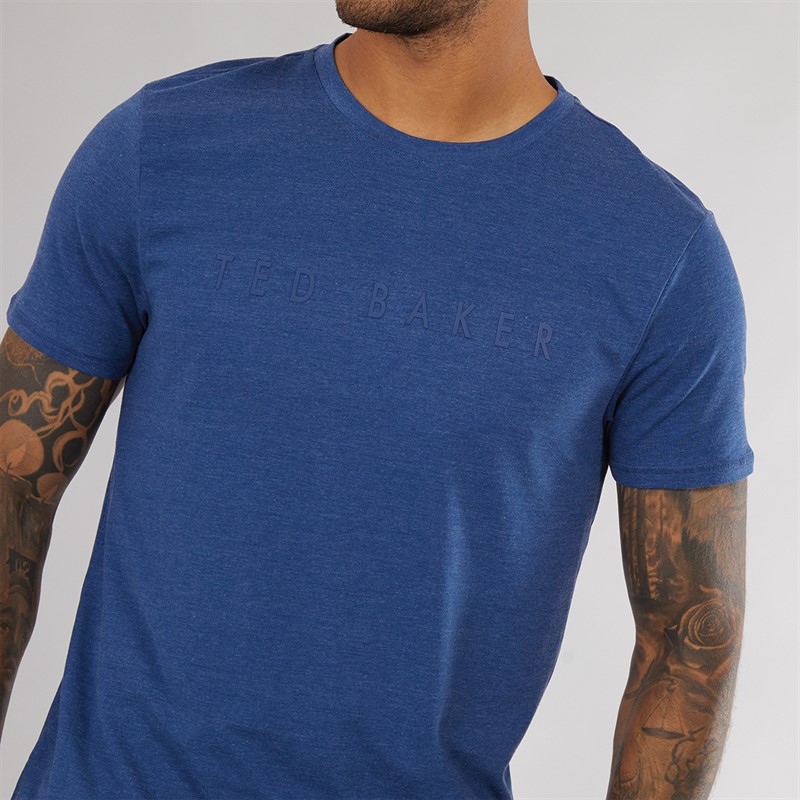 Ted Baker Mens T-Shirt And Shorts Lounge Set Estate Blue