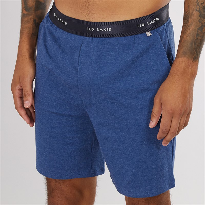 Ted Baker Mens T-Shirt And Shorts Lounge Set Estate Blue