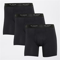 Ted Baker Mens Three Pack Cotton Boxer Briefs Black/Black/Black