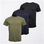 Ted Baker Mens Three Pack Crew Neck T-Shirts Olive Mix