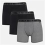 Ted Baker Mens Three Pack Boxers Black/Micron/Black