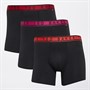 Ted Baker Mens Three Pack Boxers Black Festival Fuchsia/Black Jester Red/Black Cayenne
