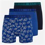 Ted Baker Mens Three Pack Boxers Mazarine Blue/Blue Lotus/Navy