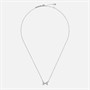 Ted Baker Womens Barsie Crystal Bow Pendant Necklace Silver Tone