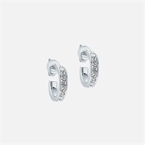 Ted Baker Womens Seenita Crystal Hoop Earrings Silver Tone
