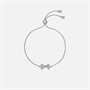 Ted Baker Womens Barset Crystal Bow Adjustable Bracelet Silver Tone