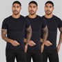 Ted Baker Mens Three Pack Crew Neck T-Shirts Black