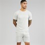 Ted Baker Mens T-Shirt And Shorts Lounge Set Heather Grey