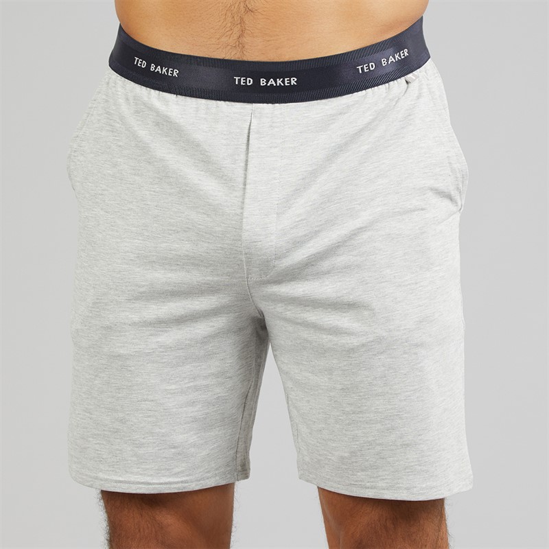 Ted Baker Mens T-Shirt And Shorts Lounge Set Heather Grey