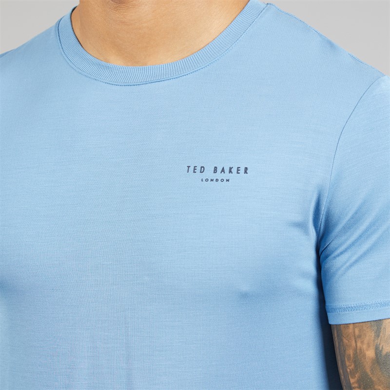 Ted Baker Mens T-Shirt And Shorts Lounge Set Riviera Blue